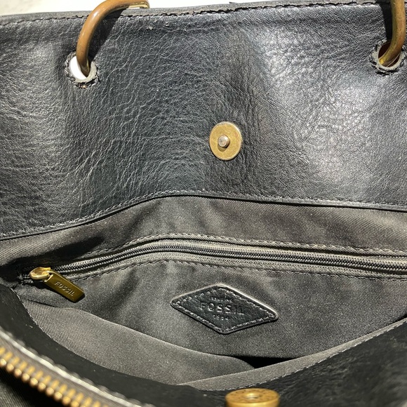 FOSSIL Lane Crossbody Satchel, ZB7471 Large Cognac Brown Color - Picture 15 of 15